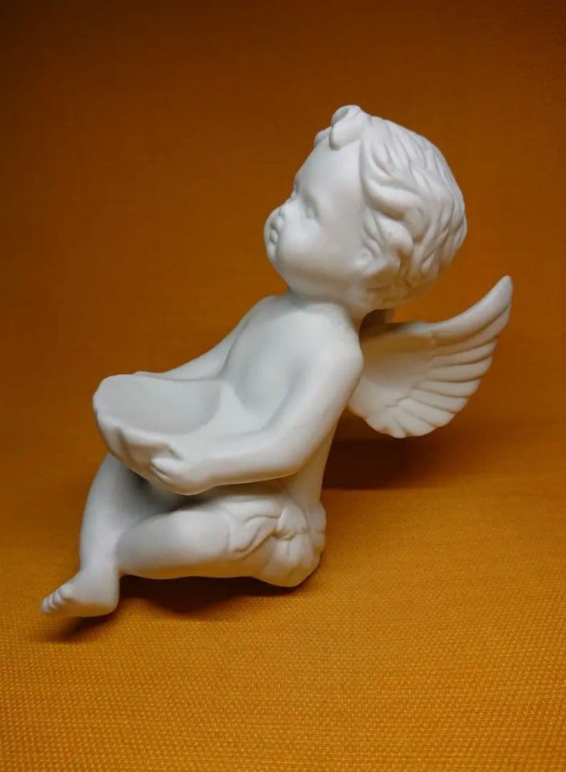 ビンテージ　エンジェル　天使　磁器　置物　インテリア　工芸品　美術品　A2937
