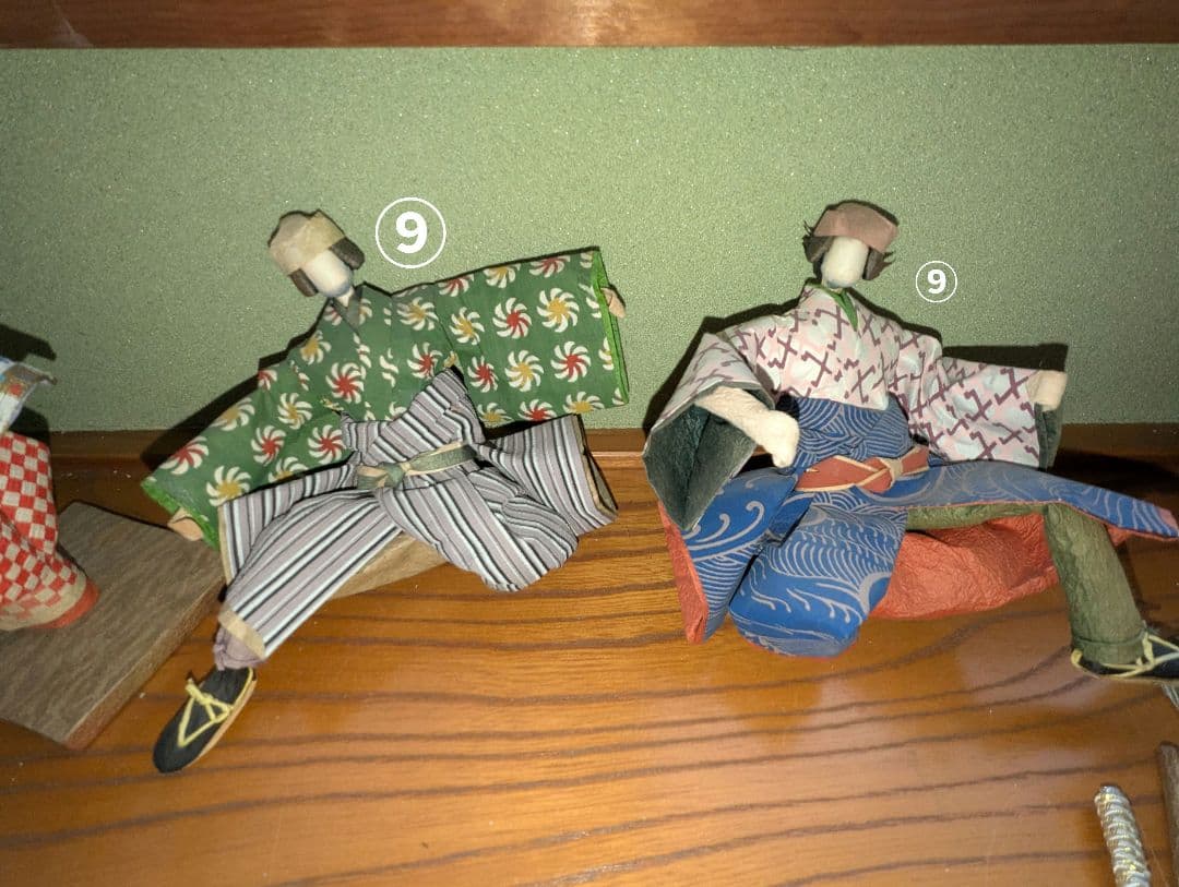 和紙の手作り紙人形　18体セット