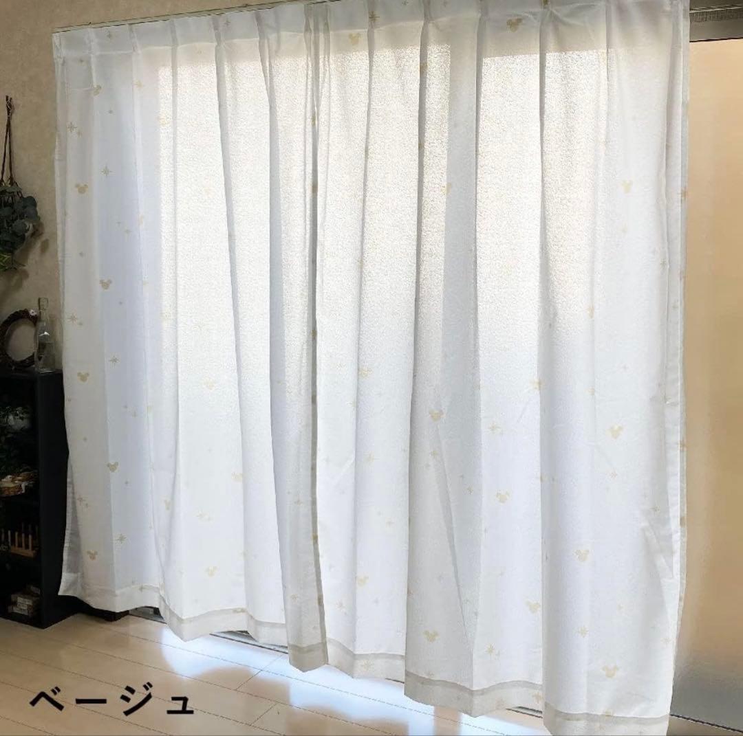 Disney日本製ミッキー レースカーテン 176✖️150 2枚組　新品未使用