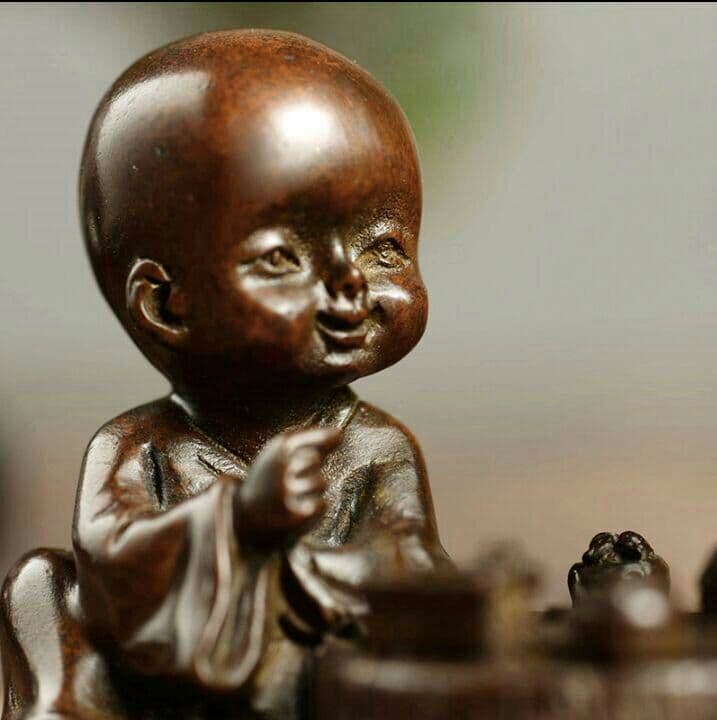 復古銅茶寵置物碁童子カンフー茶置物置物装飾品香挿し香道書鎮紙。