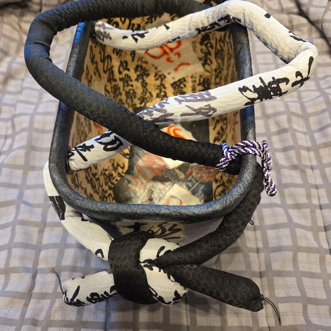 浮世絵歌舞伎柄の一閑張りかごバッグ