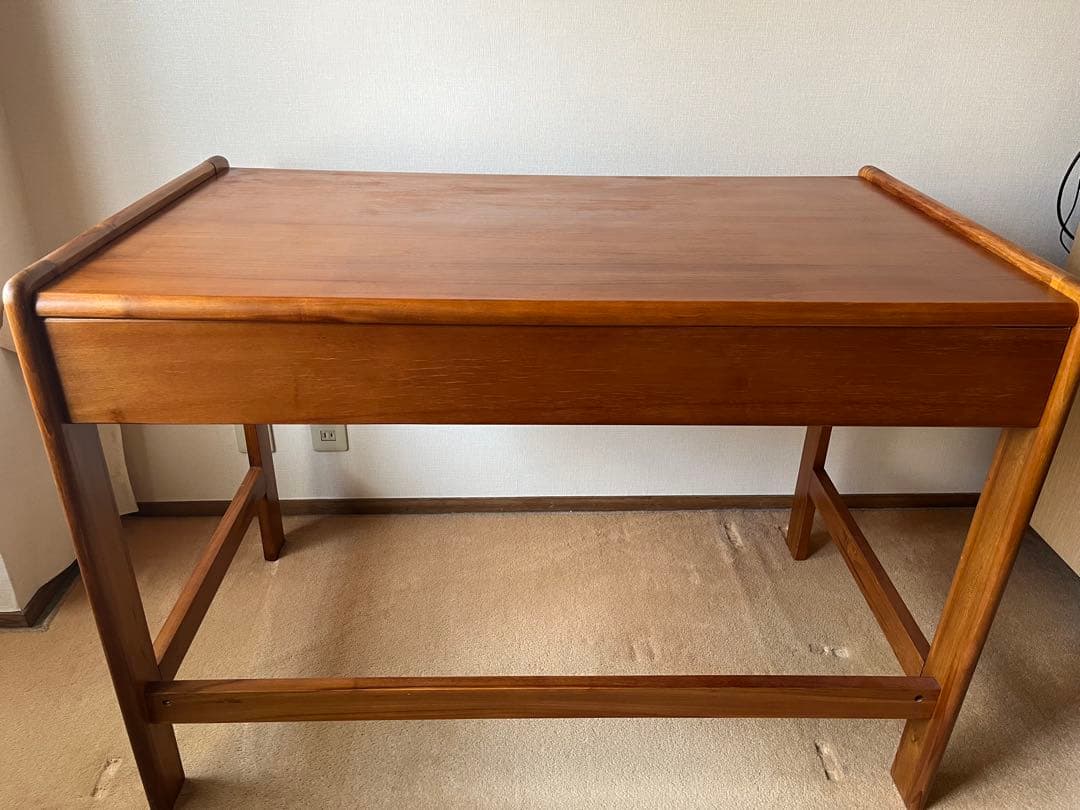 SCANTEAK 無垢材デスク チーク材 シンプル 木製机 北欧風 幅104cm