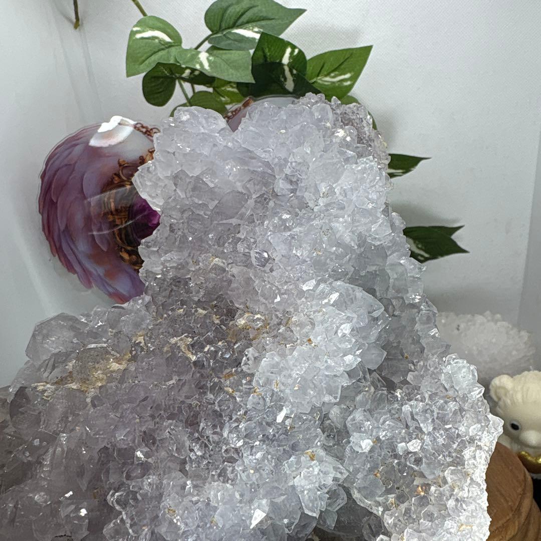 ウルグアイ産ホワイトアメジスト♡ラベンダーアメジスト♡クラスター♡1.8kg超え