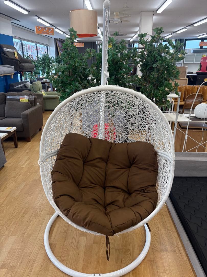 M071 ハンギングチェア 幅1020mm ブラウンクッション