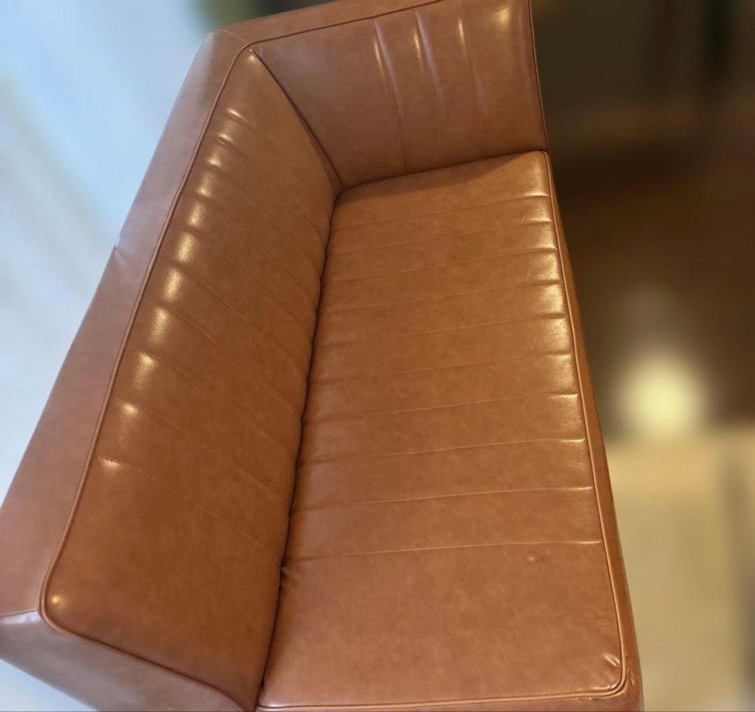 JAM-LDブラウン ストライプデザイン カウチソファ