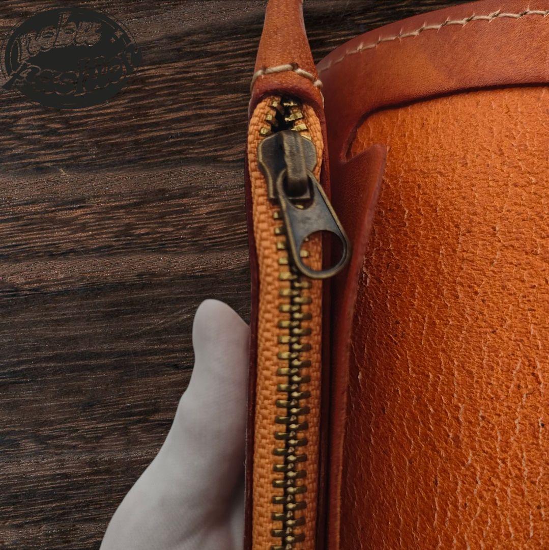 本革ロングウォレット ハンドメイド財布 メンズ レディース ヴィンテージブラウン