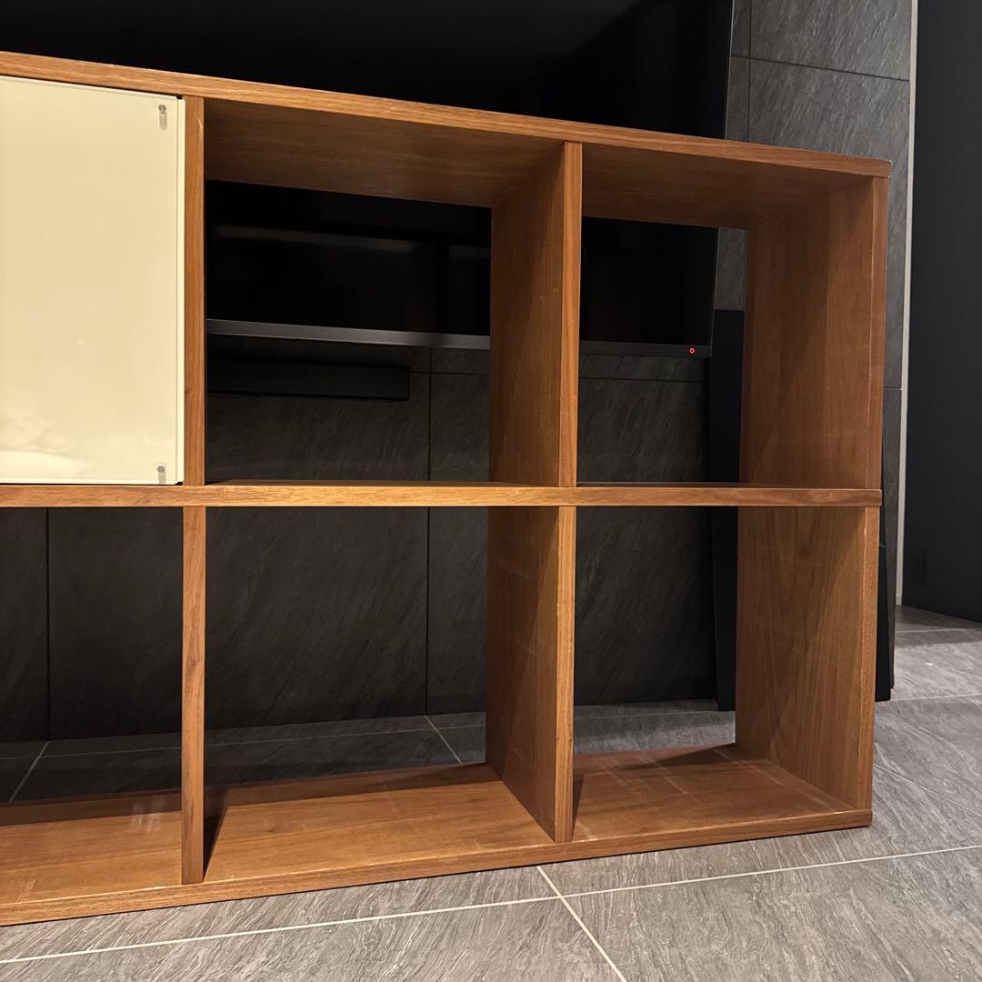 無印良品 スタッキングシェルフセット・１段×２列、３段×２列、ウォールナット