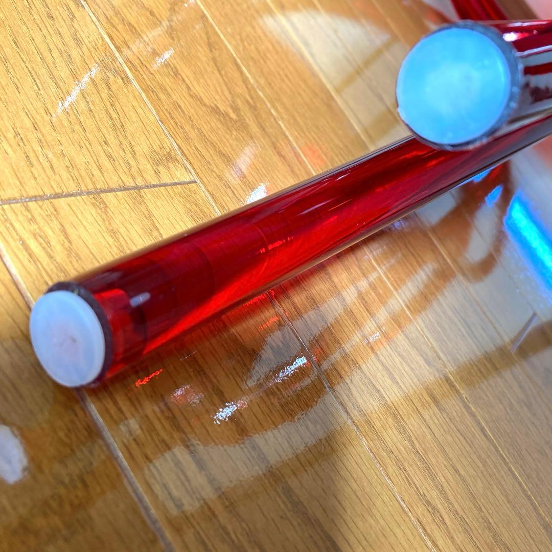 【椅子 クリアレッド】 2脚セット /ジェネリックチェア / ダイニングチェア