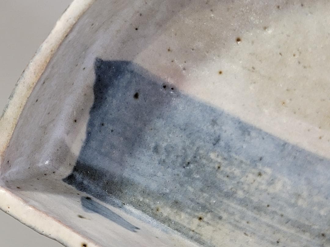 懐石器 半月 松の絵 向付 水月窯 豊蔵 共箱 DT559