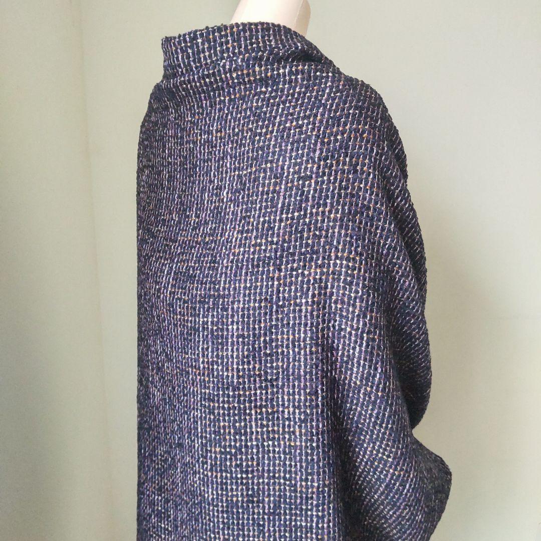 国産ふんわりツイード/パープル（紫）・モモンガカーディガン