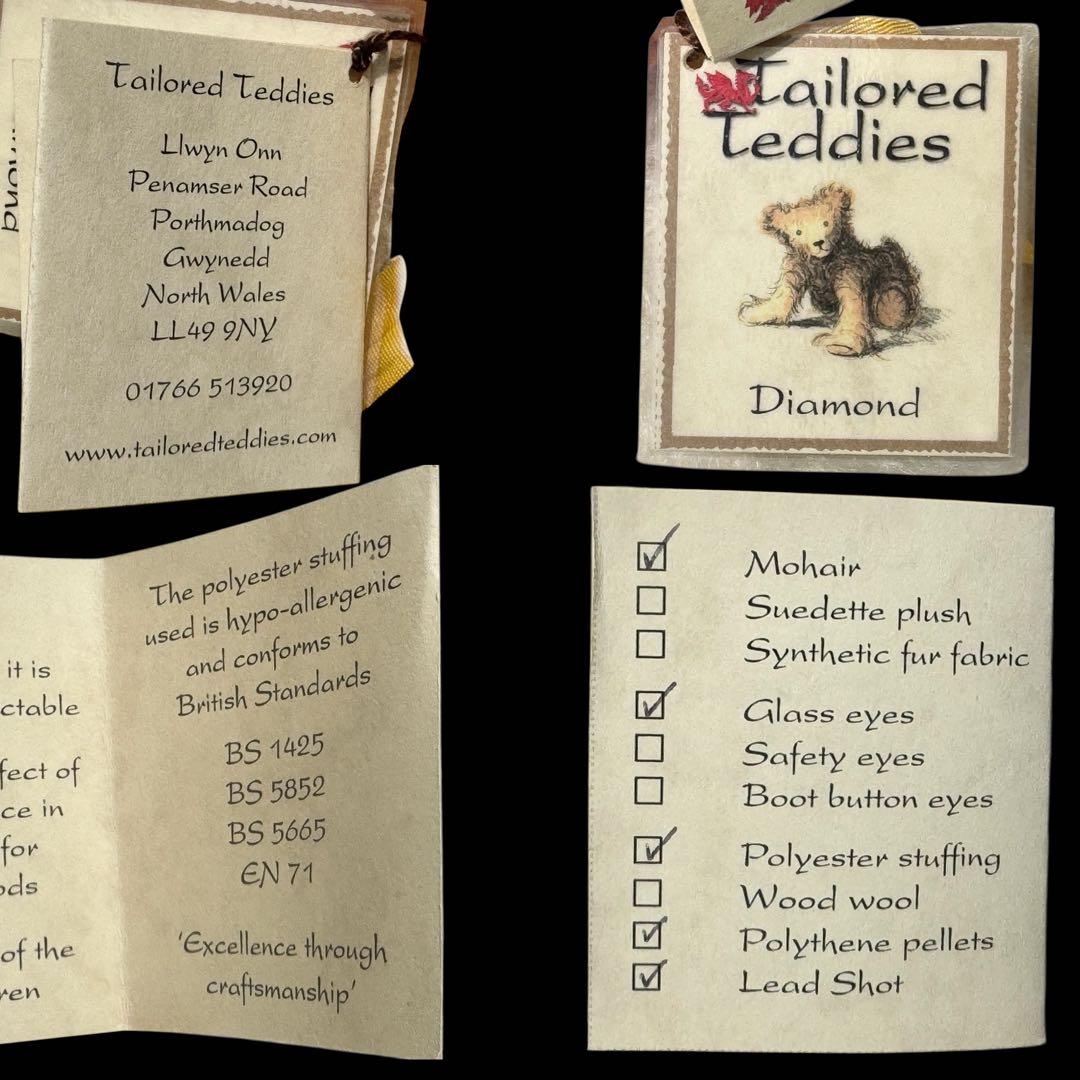 テディベア ホワイト 作家様 世界限定15体 英国製 証明書 サイン 箱 美品