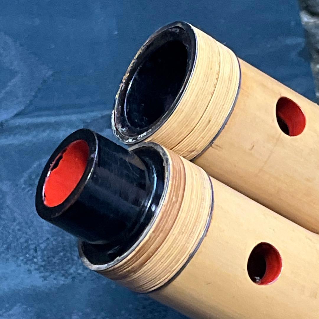 尺八 琴古流 中継ぎ緩み無し 一尺九寸管 【音出し確認済み】 ひび有り