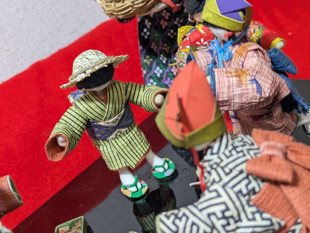 和紙人形　和紙細工　昭和メンコ遊び　ハンドメイド１点物