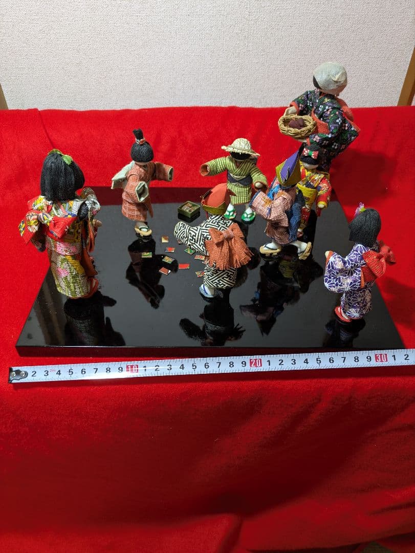 和紙人形　和紙細工　昭和メンコ遊び　ハンドメイド１点物