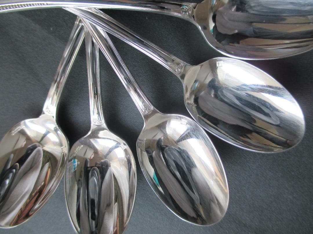 極美品☆仏蘭西高級銀器☆クリストフルシルバー デミタススプーン5本　マルメゾン