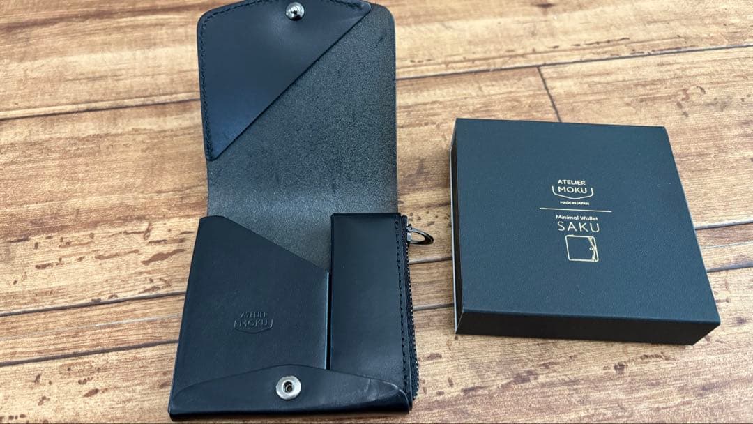 moku 小さな財布 saku ver.3 プエブロレザー ブラック