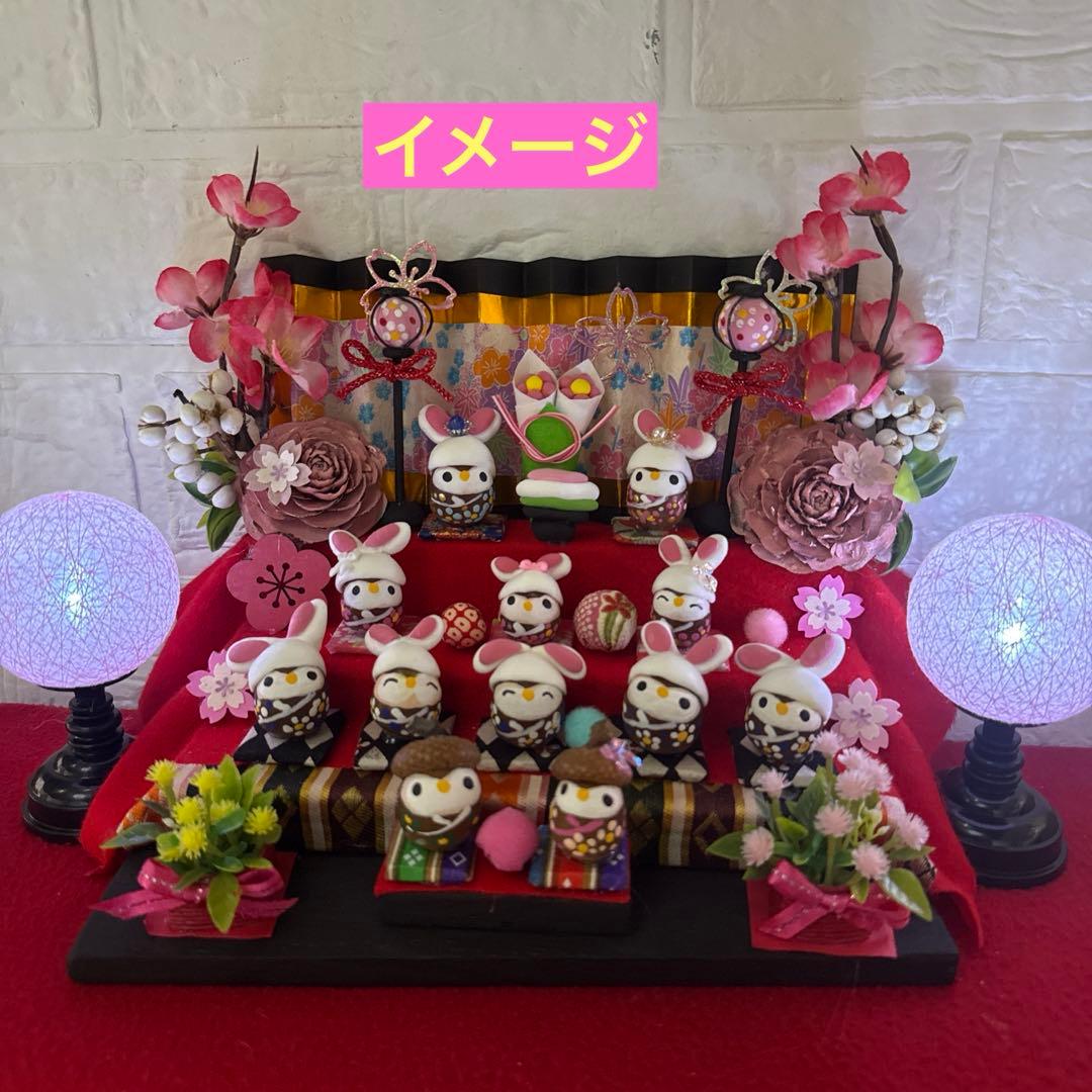 どんぐりアート♡お雛様　春のオブジェ　　タペストリー・端午の節句タペストリー♡