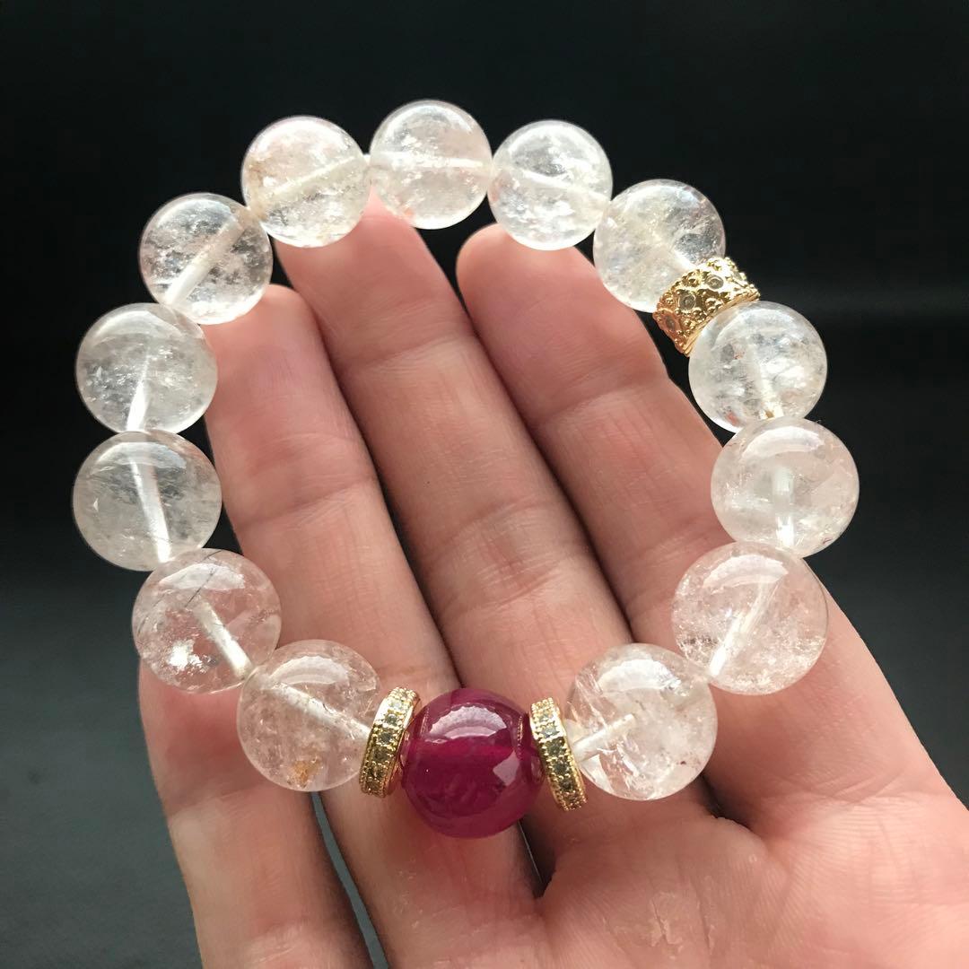 宝石質 ルビーとピンクアゼツライト❣️16cm