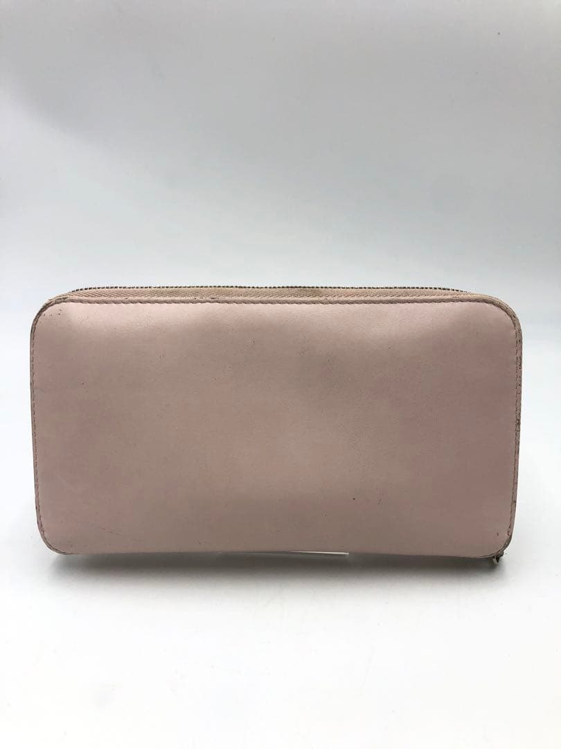 BALENCIAGA ピンクレザー　長財布　レディース　ジッパー式