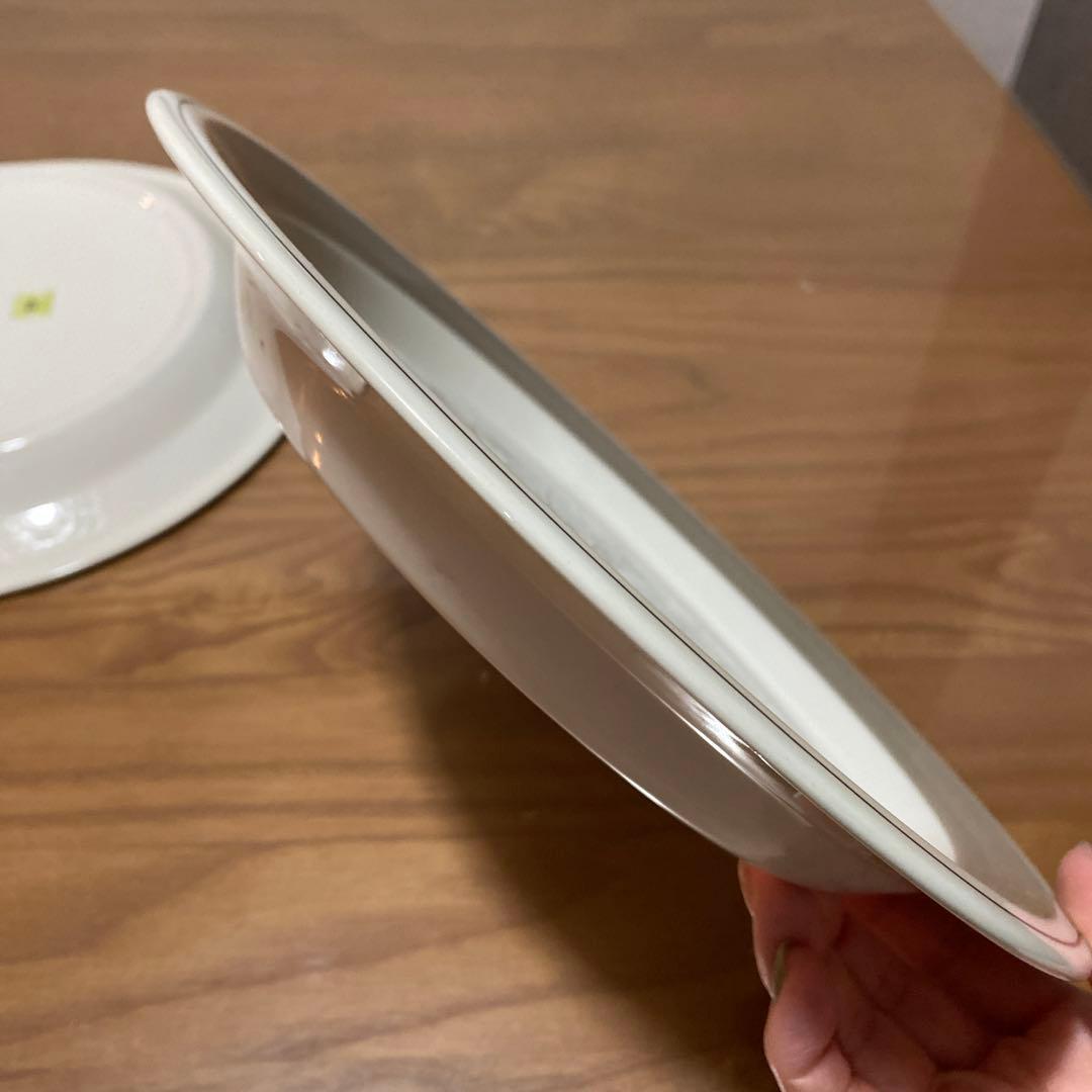 クロッカス　アラビア　グレーリム　プレート　26㎝　中皿　大皿　ブラック　D