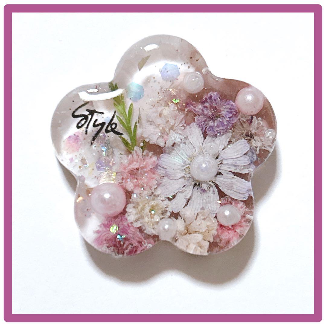 No 854❣️大人可愛いレジンヘアゴム❣️かすみ草❣️♪(๑ᴖ◡ᴖ๑)♪