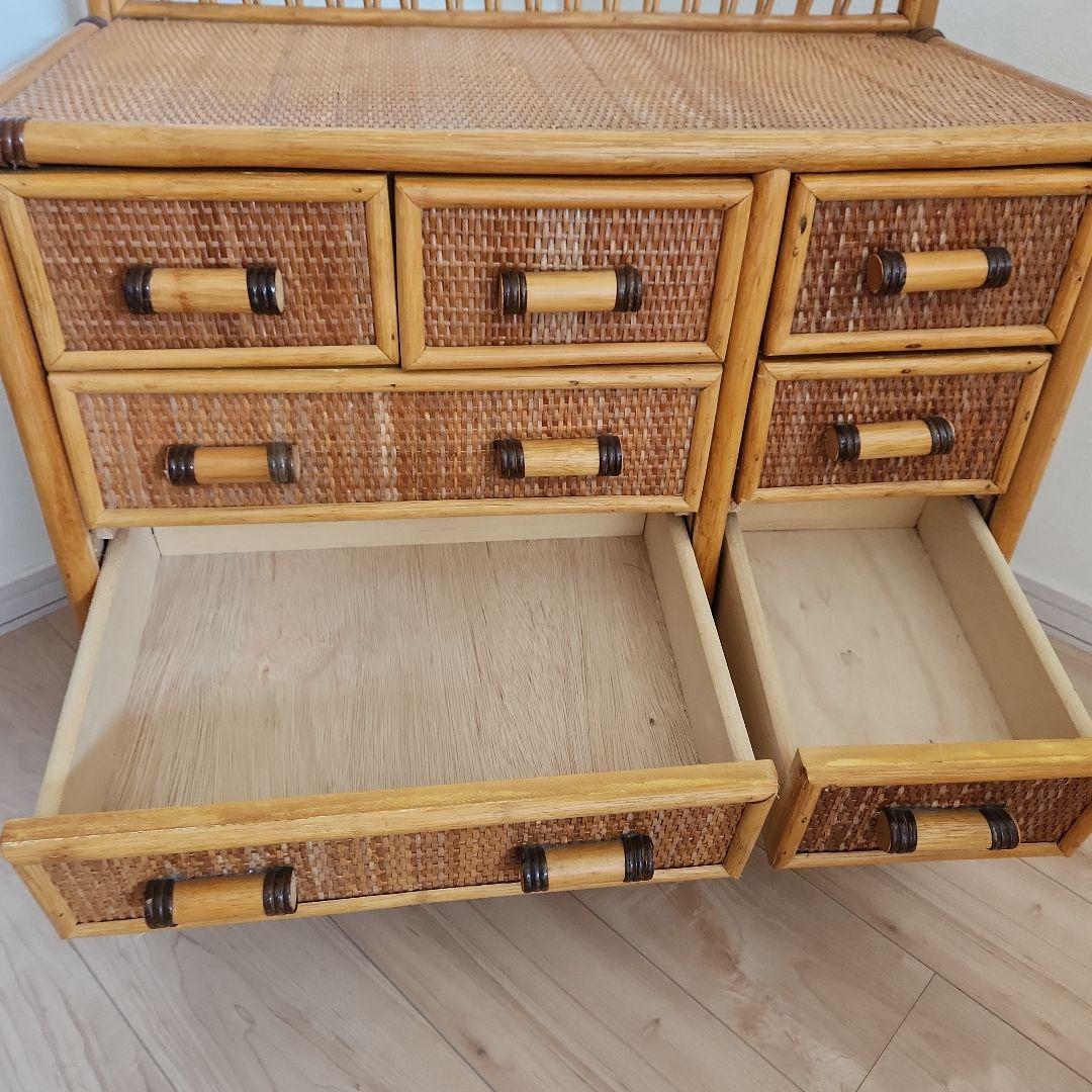 早いもの勝ち！　ラタン　籐　チェスト　古家具　アンティーク