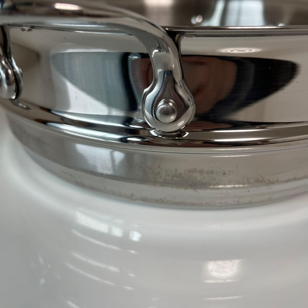 Hestan ステンレススチール マスターパン　２４㎝　スチーマー付き