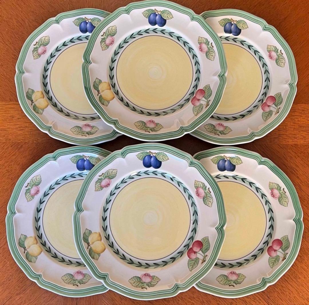 【美品】ビレロイ＆ボッホ★フレンチカントリー★ケーキ皿　6枚