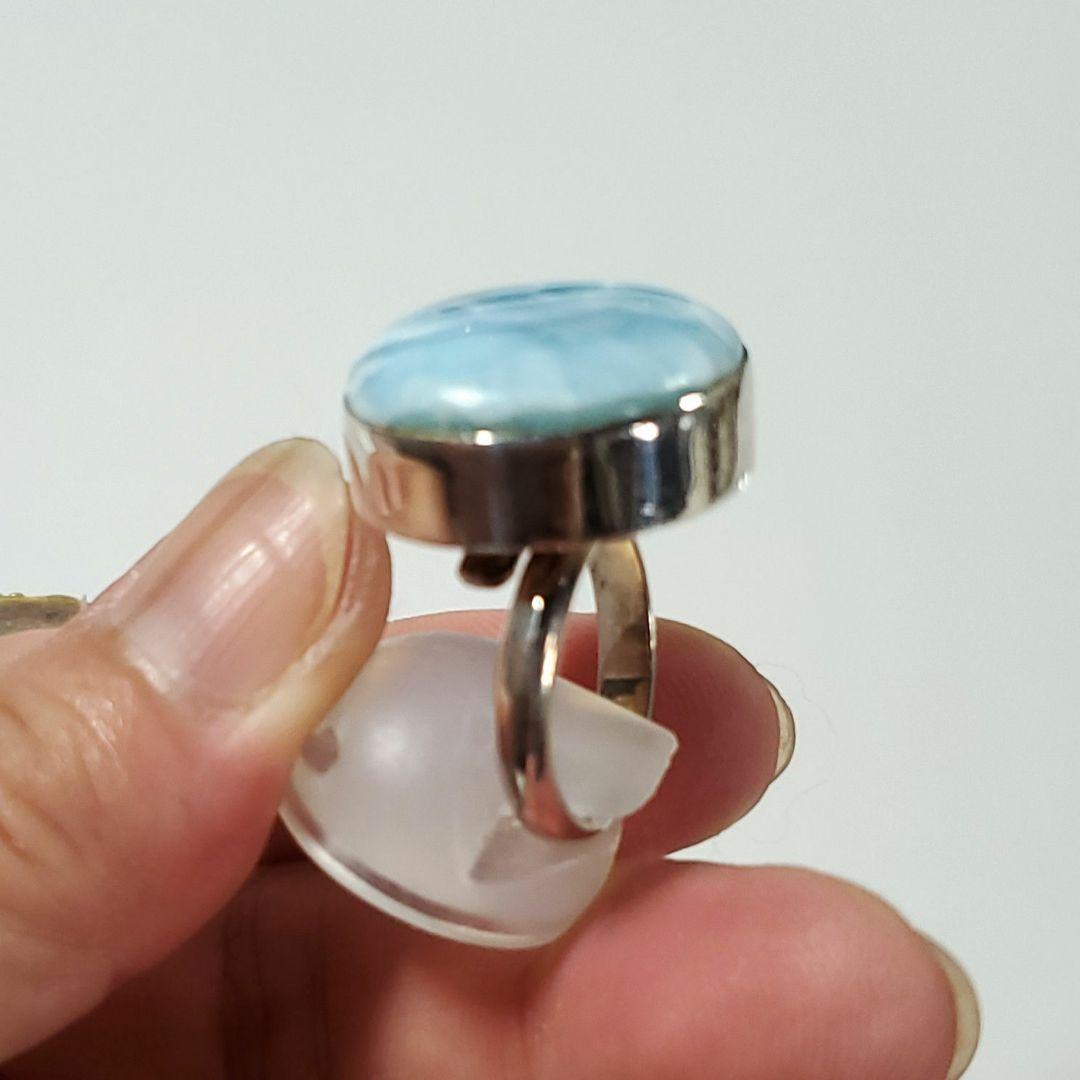 ラリマー　まんまる フリーサイズリング S925