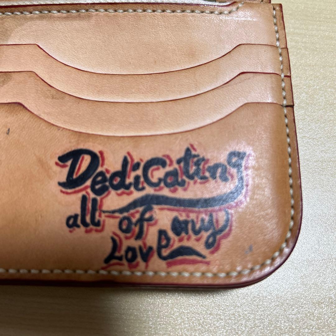 花柄レリーフ長財布 カービング本革長財布