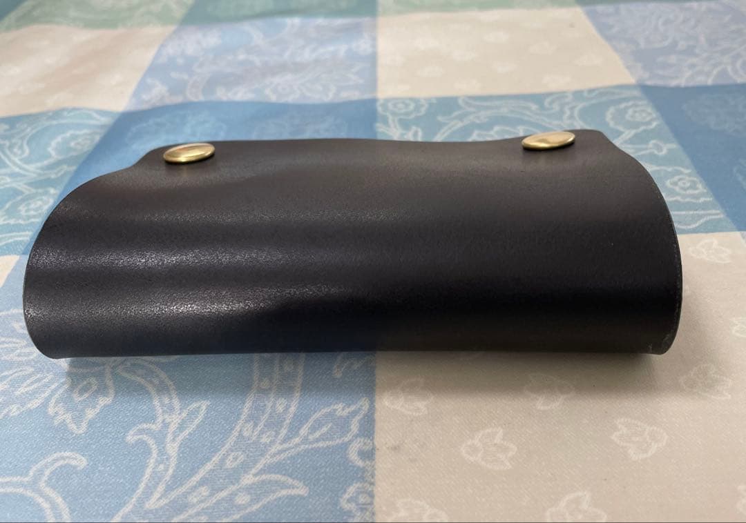 トラッカーウォレット　ミドルサイズ　黒　姫路レザー　サドルレザー　革財布