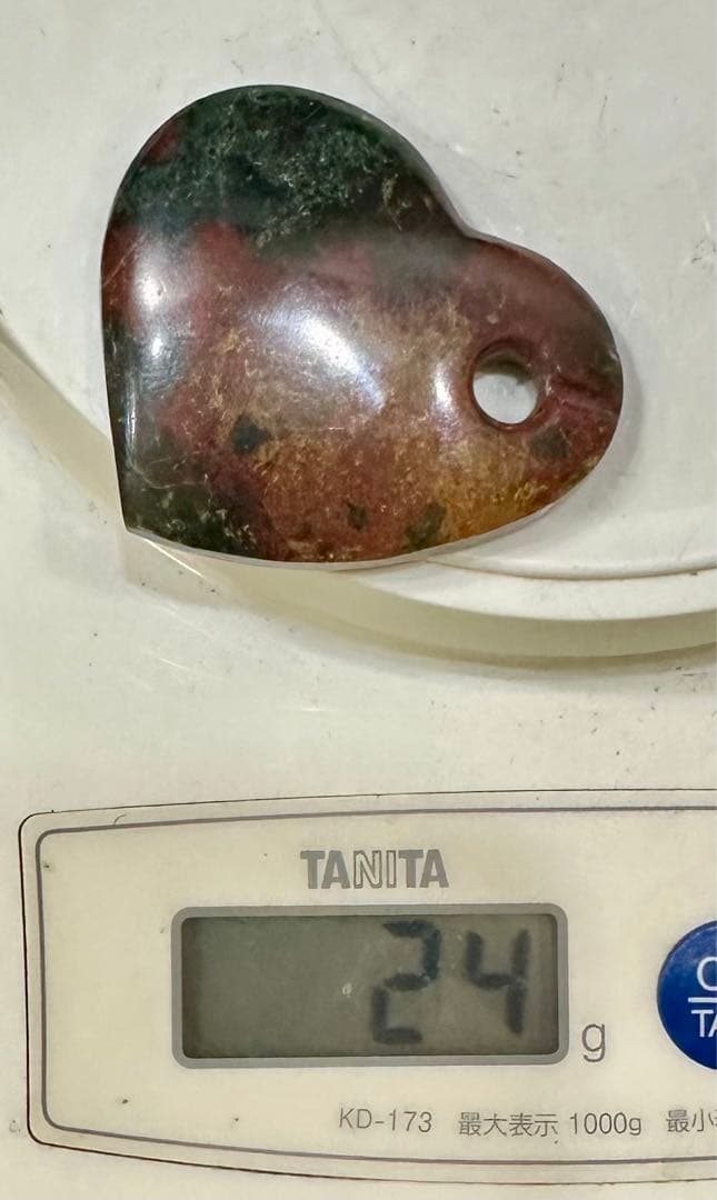 激レア　日本銘石蘭溪三色錦石ハート