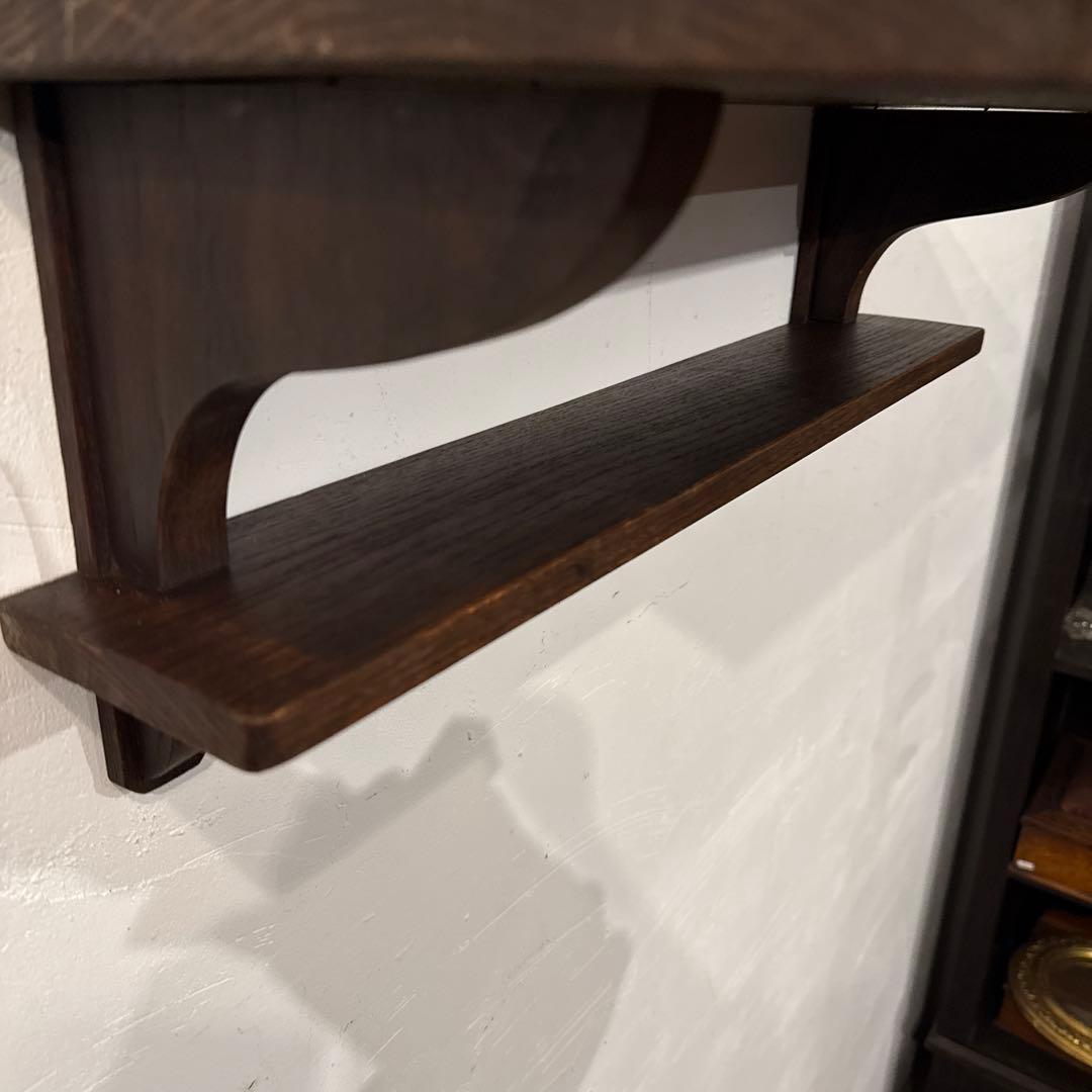 ヴィンテージ　木製ウォールシェルフ　2段シェルフ