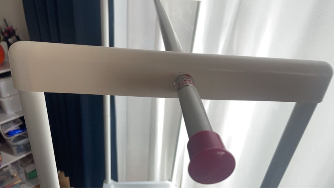 ピンク ハンガーラック 収納ボックス付き