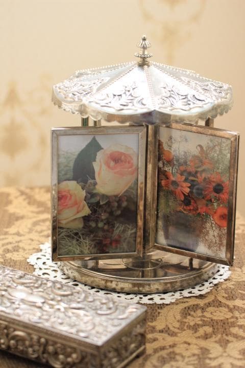 【セール中】クローム製　回転式ピクチャーフレーム PF0018