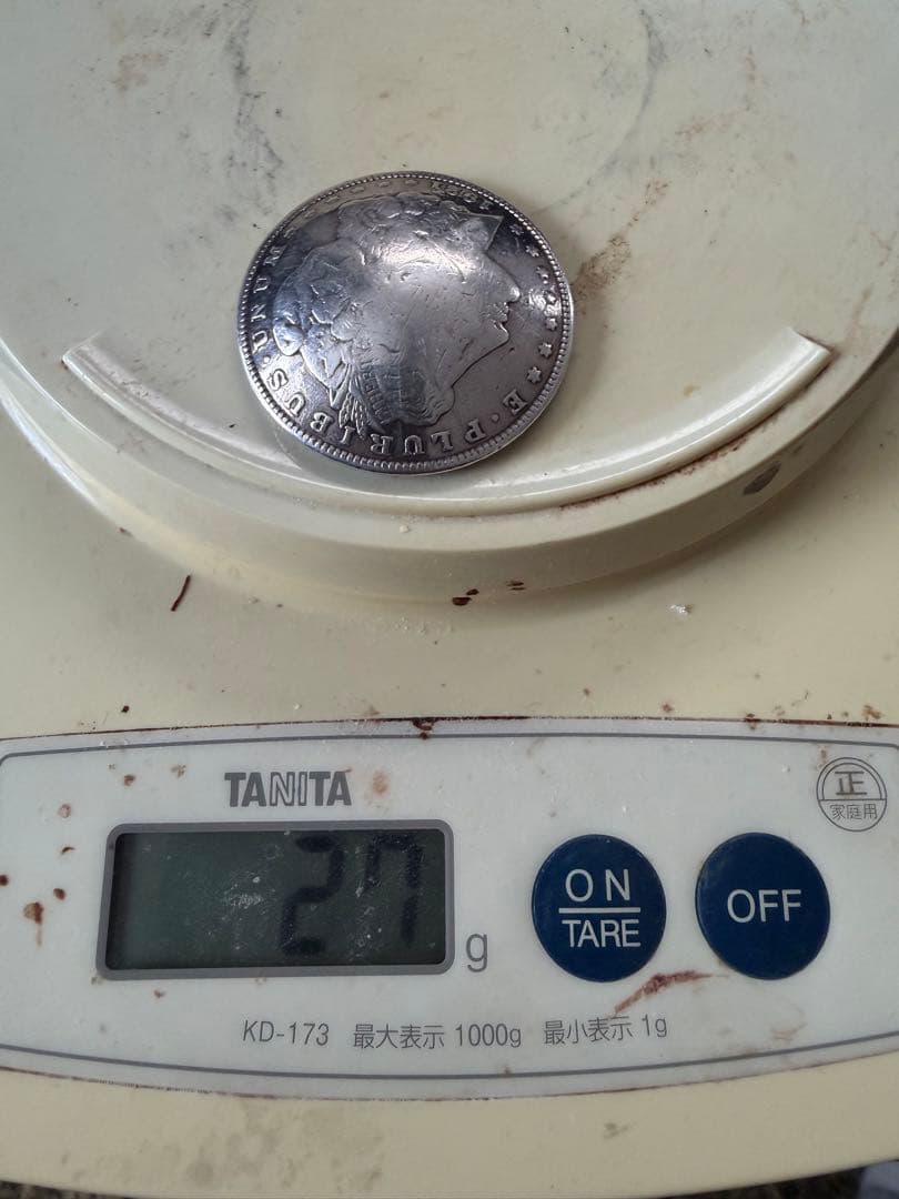 コンチョ　1921年　モルガン　US1ドル　ネジ式