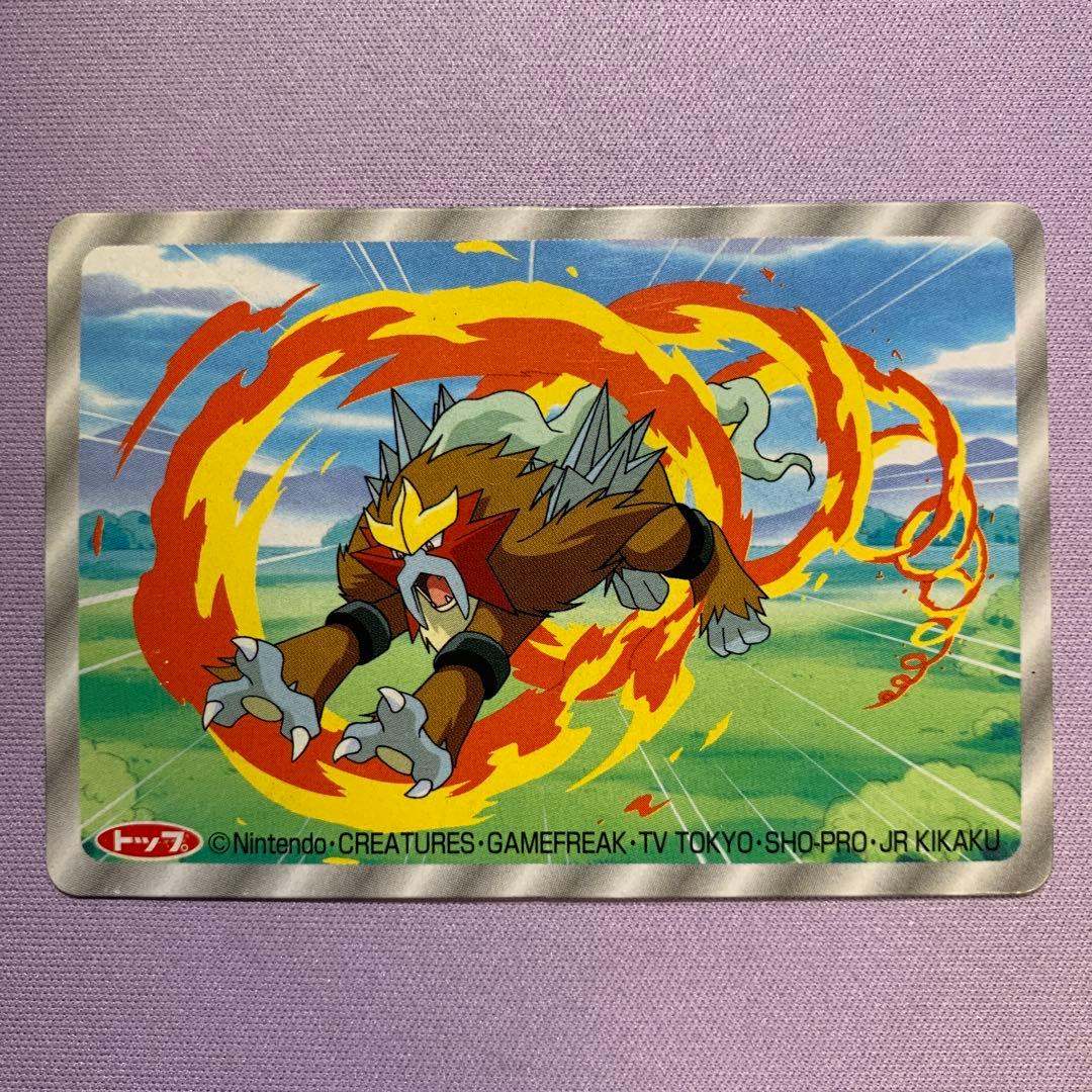 P7205 エンティ トップサンポケモン3Dカード　トップ製菓