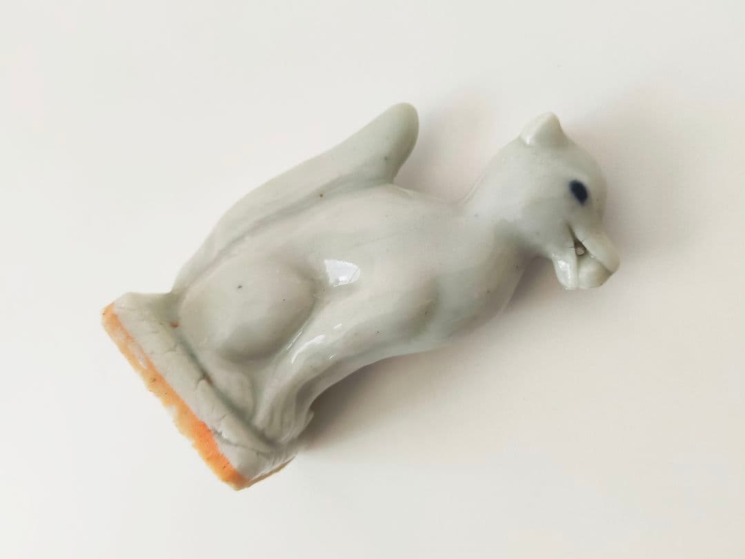 ラスト1体 白磁、 陶器の稲荷、狐 仏教美術 奉納、御深井焼 古伊万里?瀬戸呪物