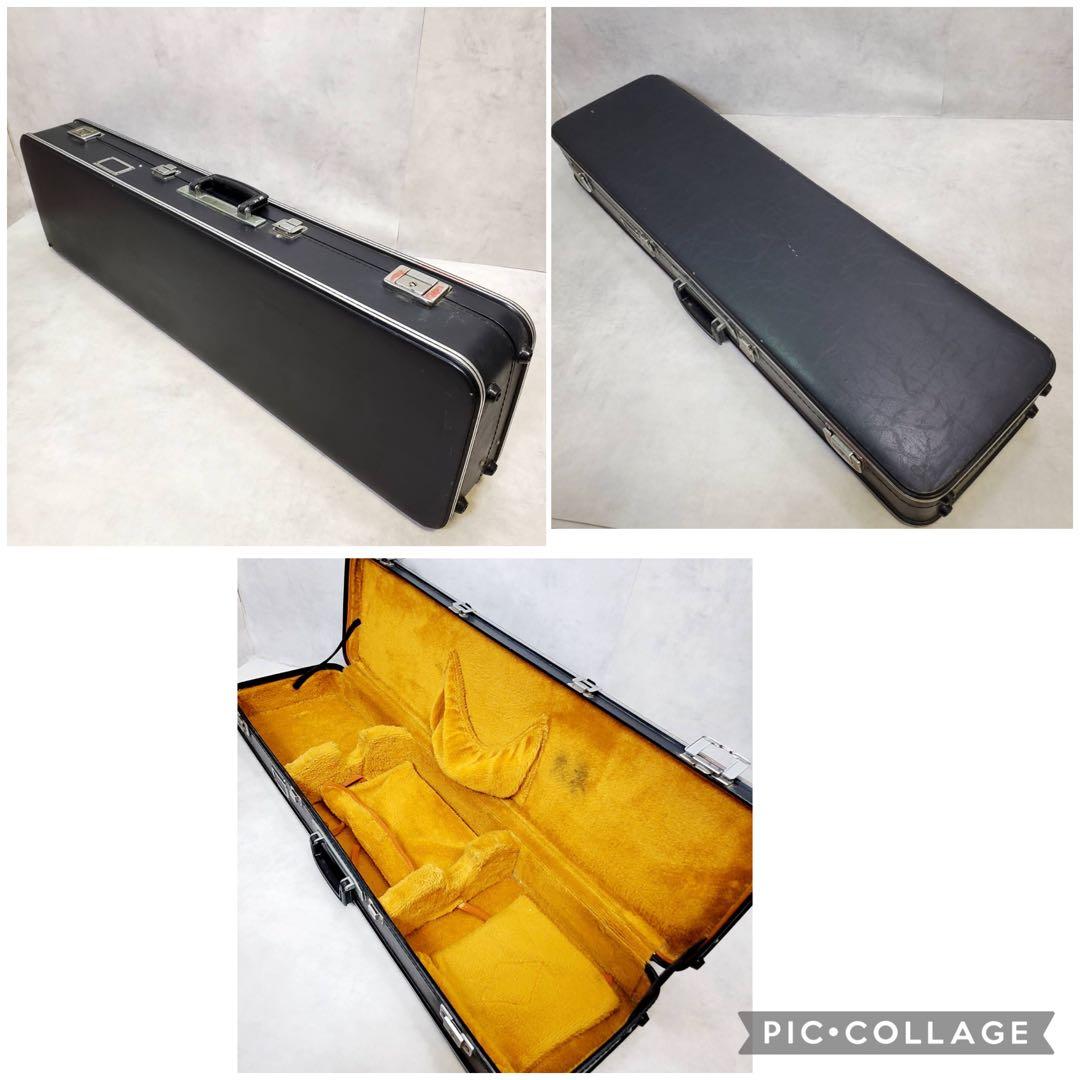 ジャンク 津軽三味線 東さわり 丸打胴 犬皮 中棹 紫檀 三つ折り ハードケース