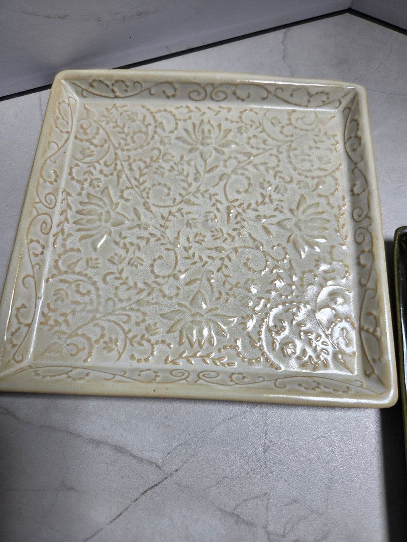 翠窯（SUIYO）　スクエアプレート　2枚