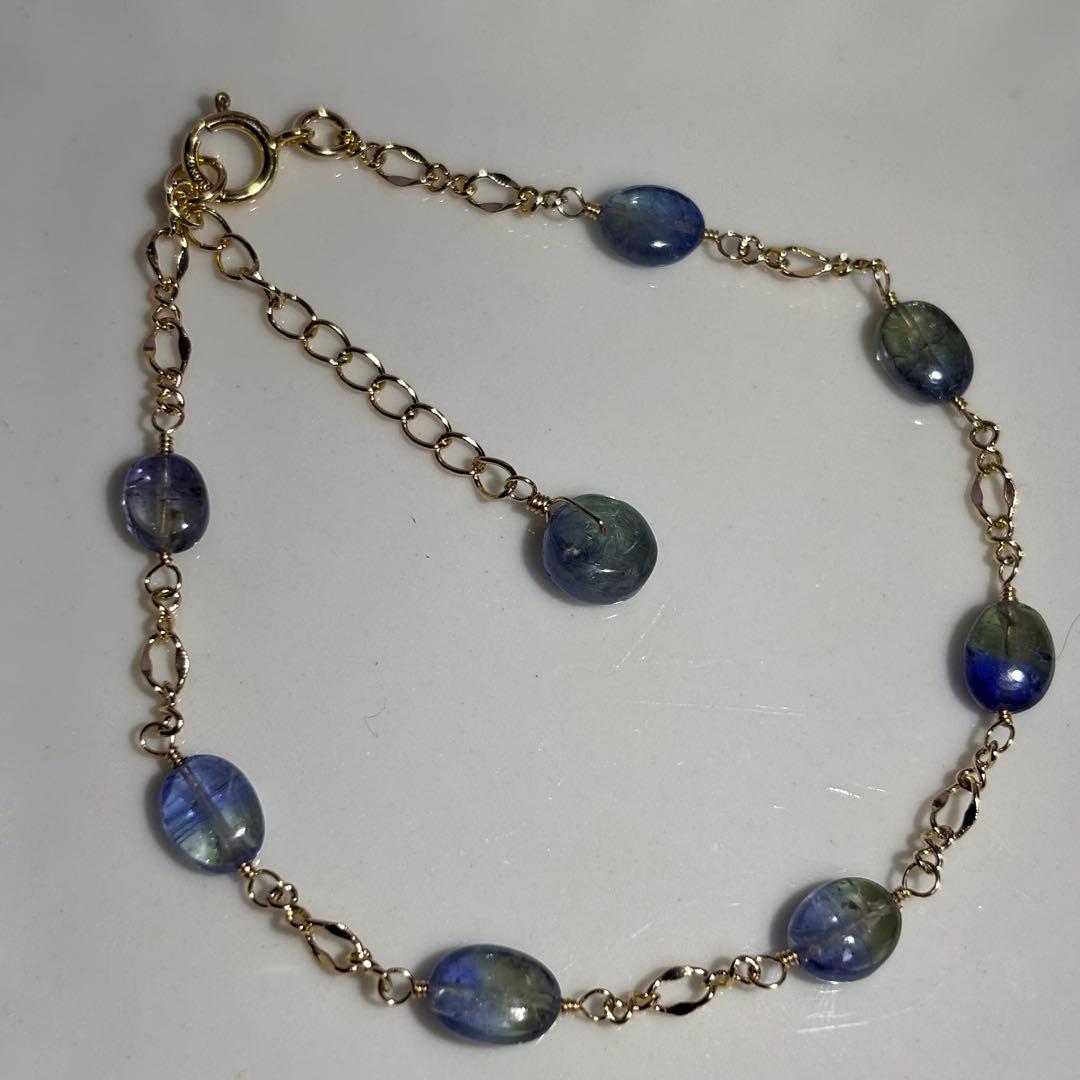 バイカラータンザナイト✴︎14kgfブレスレットB180