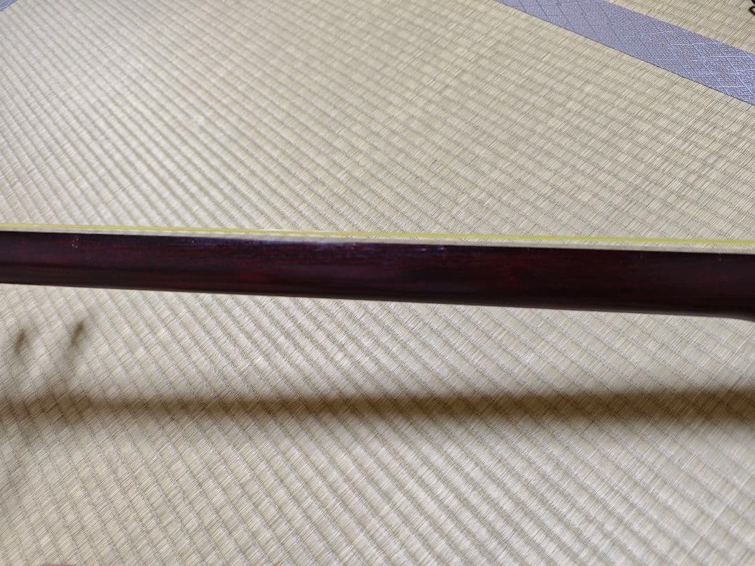 美品 津軽三味線 太棹 紅木 二本溝 べっ甲 バチ 駒 ケース 和楽器