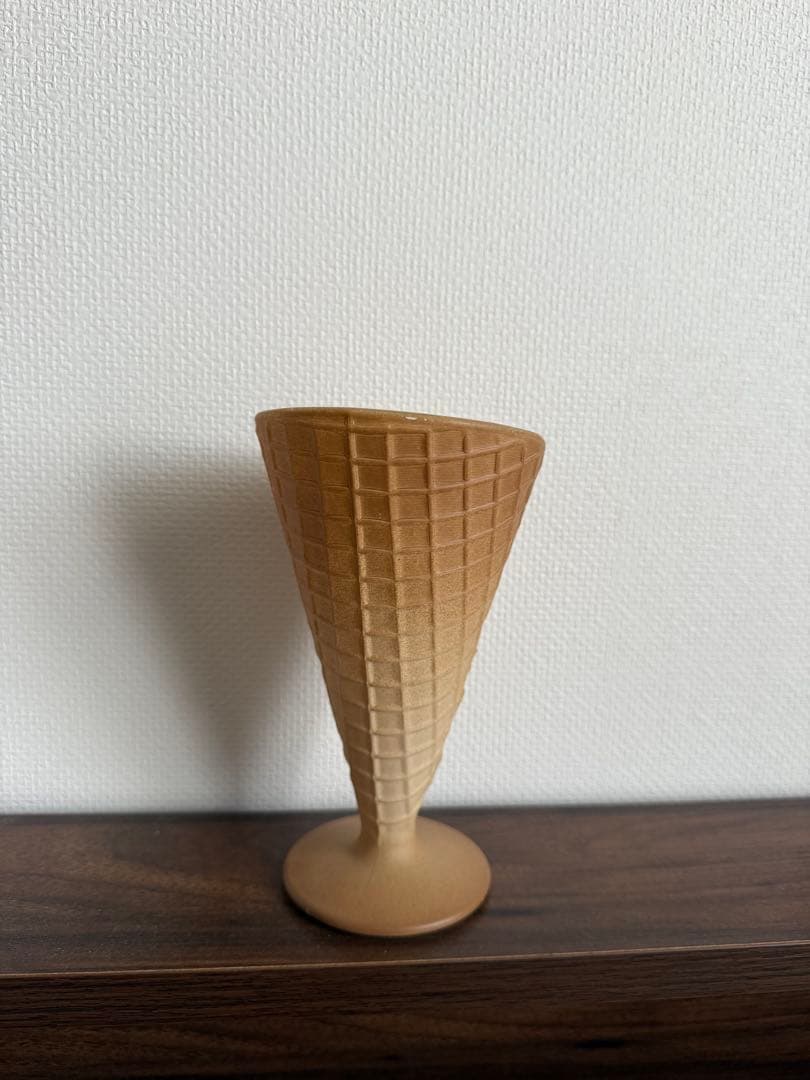 ヴィンテージ　ガラス　アイスコーン　花瓶