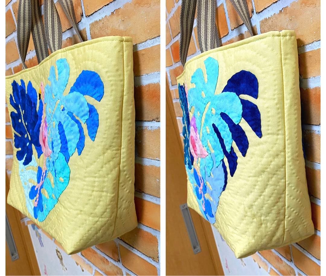 ハワイアンキルトバッグ（フラミンゴ）