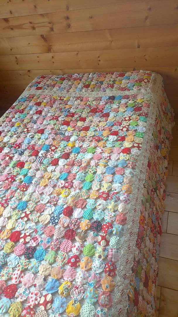 ヨーヨーキルト　フィードサック　フィードサック　メリーボンボン　ヴィンテージ