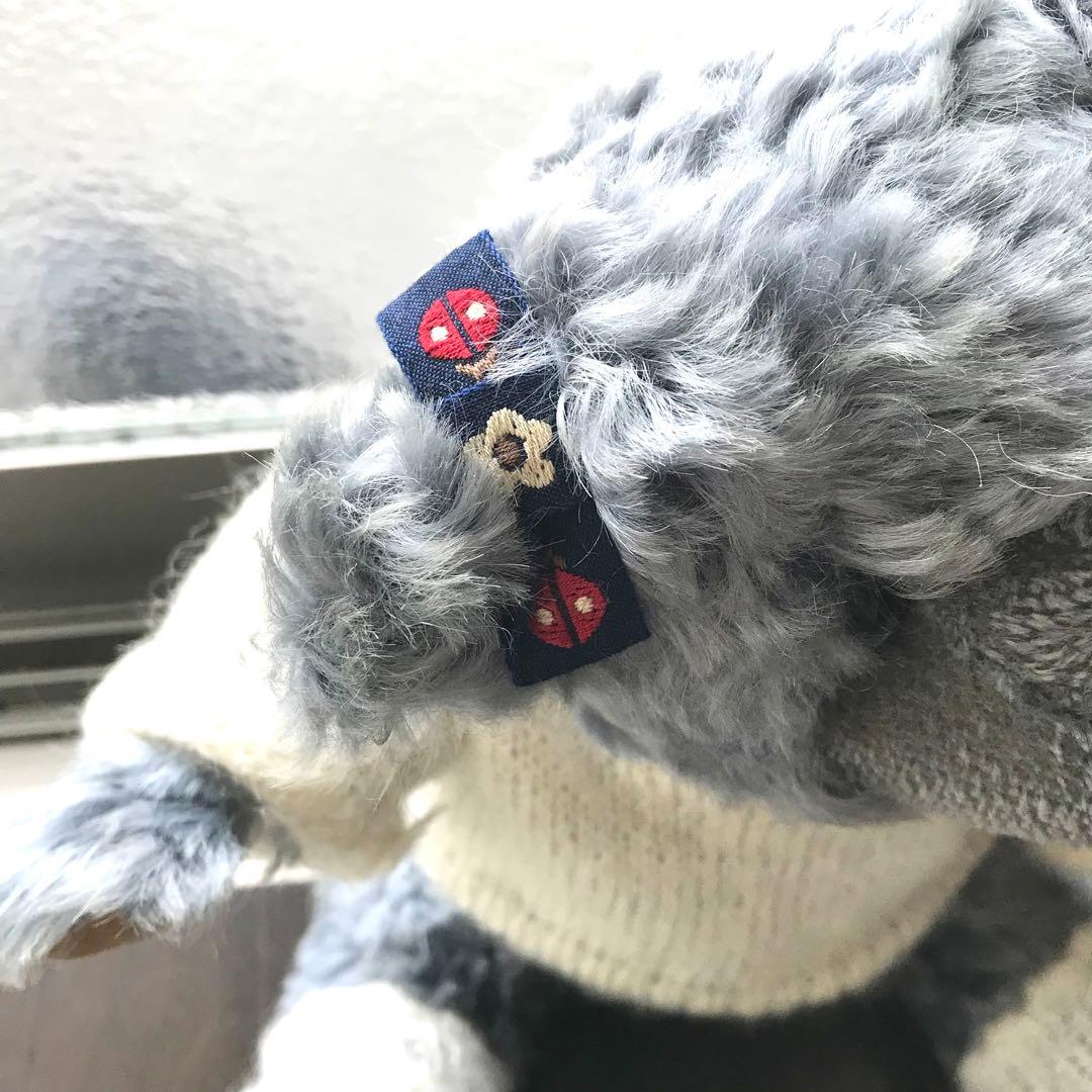 テディベア　アンティークベア　海外作家さま　レア　希少　グレー　イギリス　モヘア