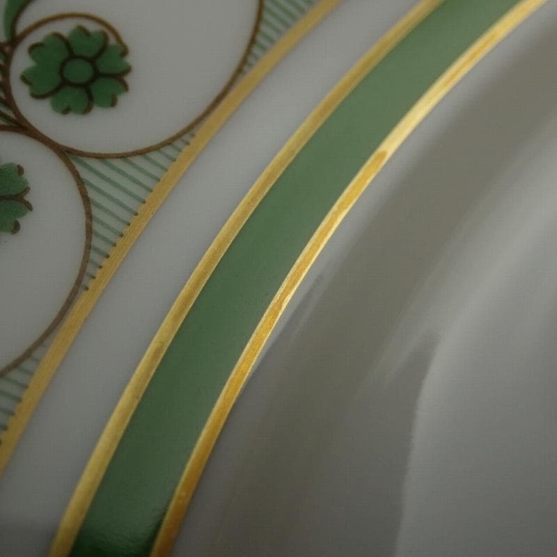 RU-6208　リチャードジノリ　パルメッテ　エメラルド　大皿　プレー度　4客