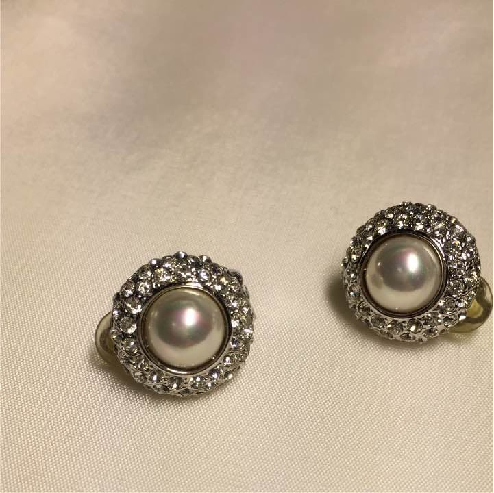 スワロフスキー&真珠イヤリング☆