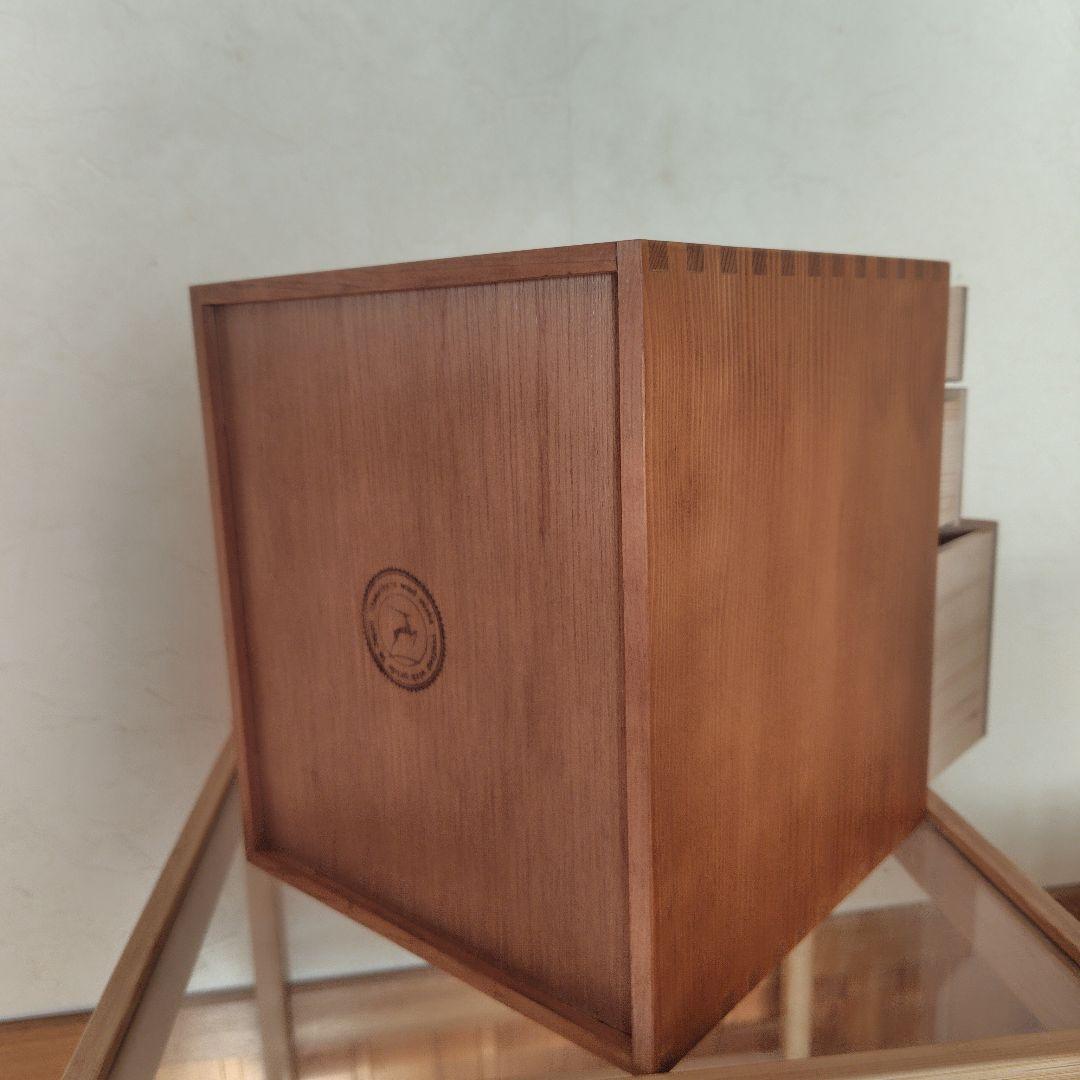倉敷意匠 ツガの引き出しBOX 木製3段引き出し小物入れ