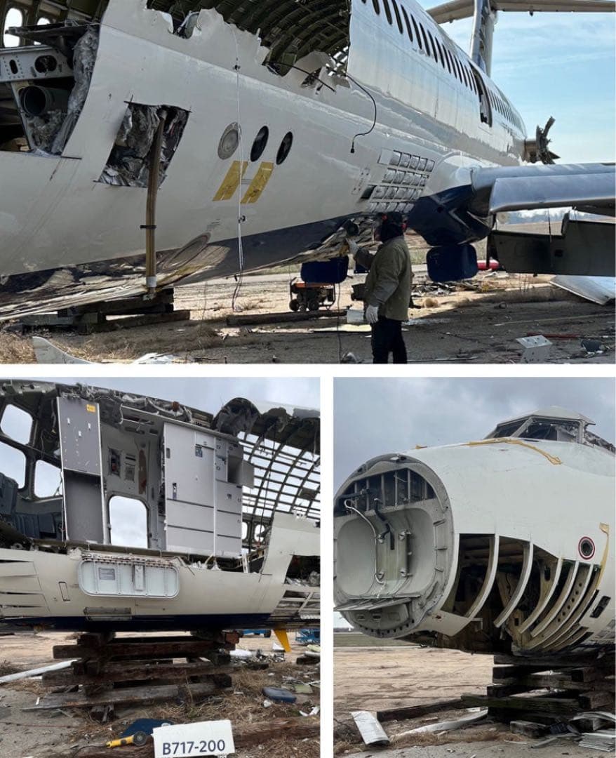 デルタ航空 ボーイング717 タグ キーホルダー Planetags DELTA